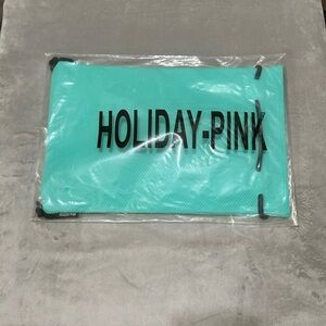 NIB Aqua Neoprene Drawstring Bag